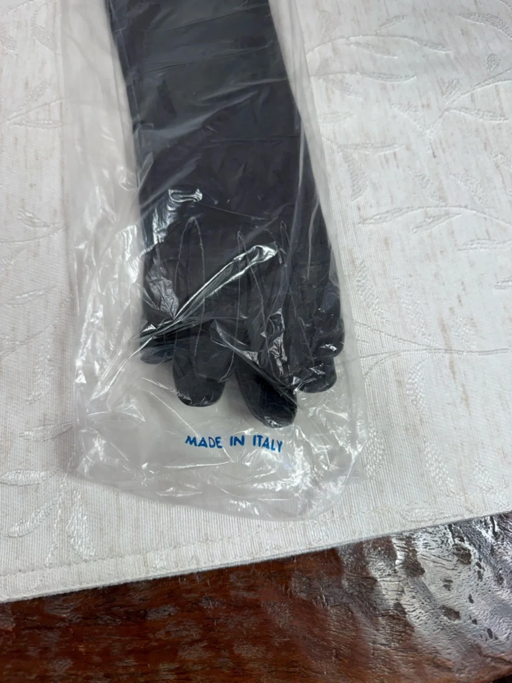 Vintage Italian Black Leather Opera Gloves Size 6.5‎ Made in Italy Formal “Note”
